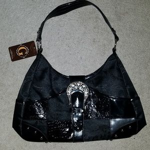 Black hobo shoulder bag